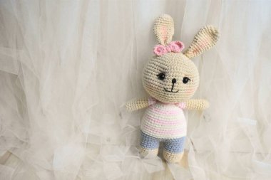Tavşan örgüsü Şirin Tavşan Tavşan El yapımı Vintage Ev dekorasyonu Sevimli Hayvanlar Yünlü Yumuşak Oyuncak Fikir Hediyeleri Çocuklar için Pastel Tasarım teması
