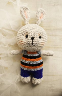 Tavşan örgüsü Şirin Tavşan Tavşan El yapımı Vintage Ev dekorasyonu Sevimli Hayvanlar Yünlü Yumuşak Oyuncak Fikir Hediyeleri Çocuklar için Pastel Tasarım teması