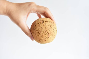 Lezzetli ve lezzetli bir Kore Mochi ekmeği ya da Japon Susam Mochi çöreği, fırın, fast food, abur cubur, aperatif, kahvaltı, fırın, ev yapımı, diyet yemeği