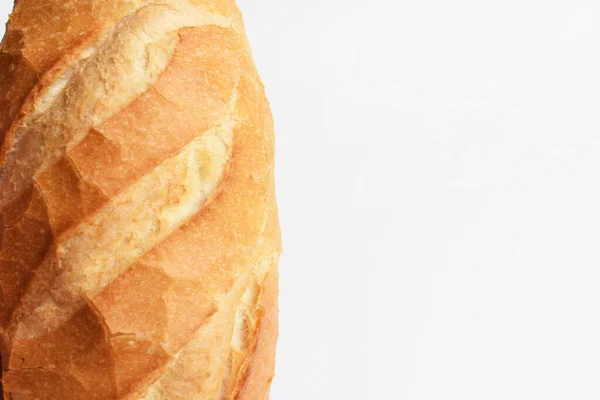 Brood Geïsoleerd Witte Achtergrond Brood Gebakken Bakkerij — Stockfoto