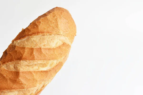 Bröd Isolerad Vit Bakgrund Limpa Baka Bageri — Stockfoto