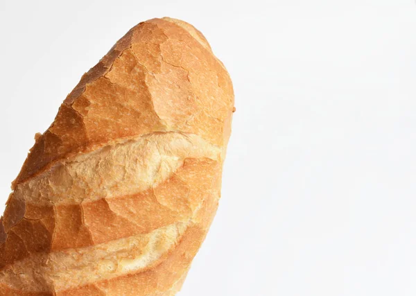Ψωμί Απομονωμένο Λευκό Φόντο Καρβέλι Φούρνο Αρτοποιείο — Φωτογραφία Αρχείου
