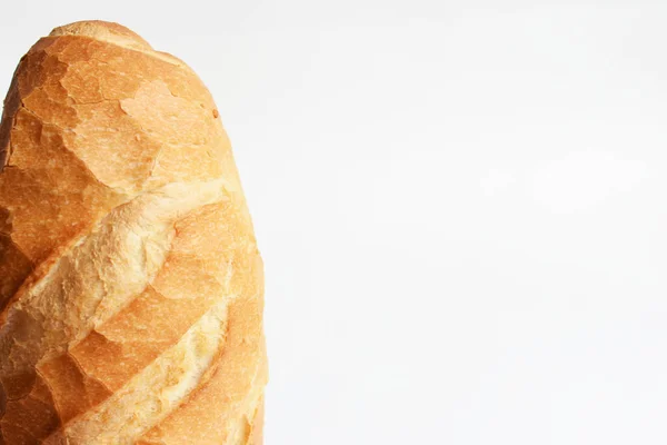 Bröd Isolerad Vit Bakgrund Limpa Baka Bageri — Stockfoto
