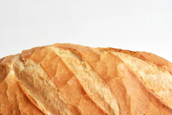 Brood Geïsoleerd Witte Achtergrond Brood Gebakken Bakkerij — Stockfoto