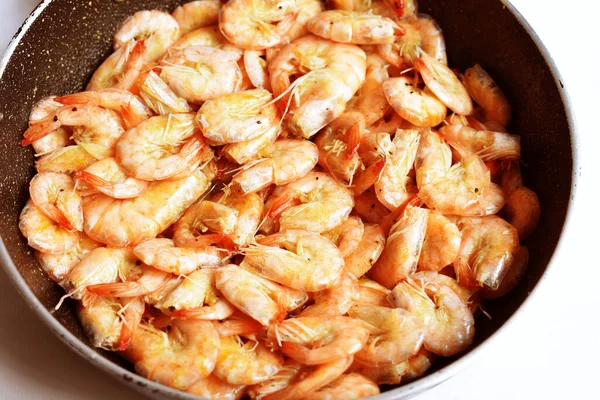 Cuisine Crevettes Chaud Crevettes Grillées Délicieux Savoureux Repas Barbecue Fruits — Photo