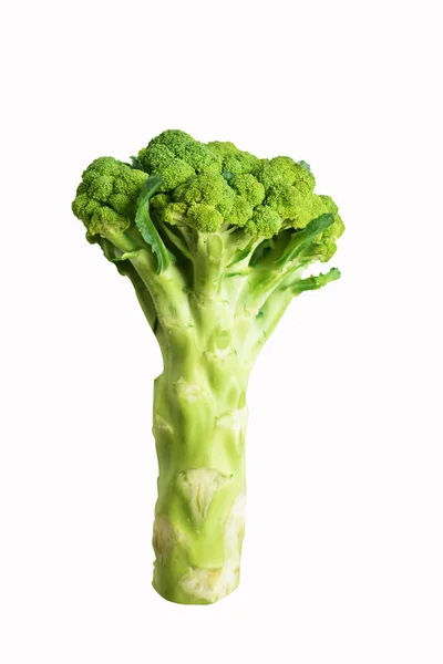 Broccoli Isolati Fondo Bianco Senza Ombra Cavolfiore Verde Isolato Vegano — Foto Stock