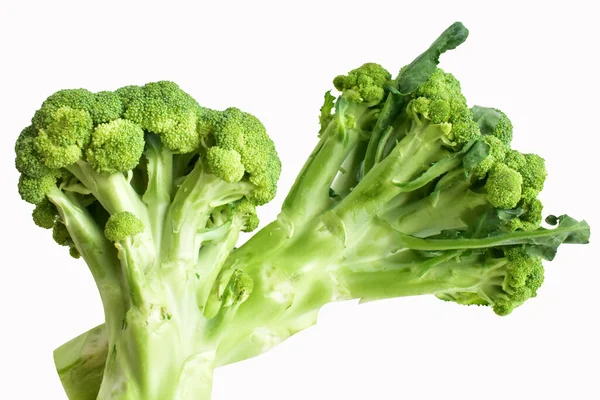 Beyaz Arka Planda Izole Edilmiş Brokoli Gölge Yok Yeşil Karnabahar — Stok fotoğraf