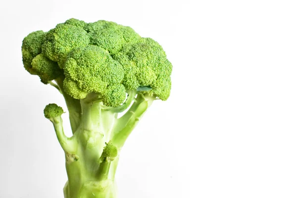 Beyaz Arka Planda Izole Edilmiş Brokoli Gölge Yok Yeşil Karnabahar — Stok fotoğraf