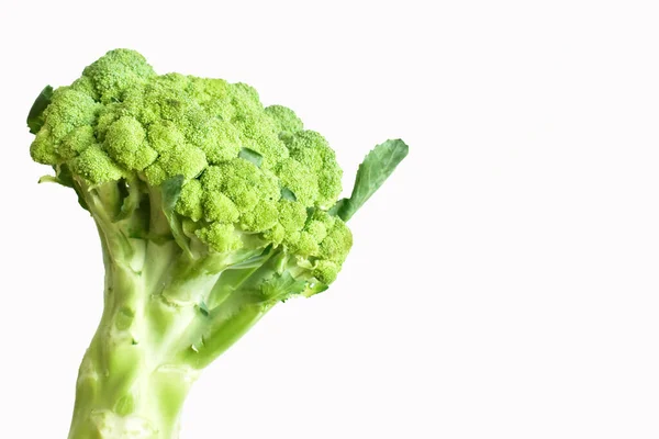 Broccoli Isolati Fondo Bianco Senza Ombra Cavolfiore Verde Isolato Vegano — Foto Stock