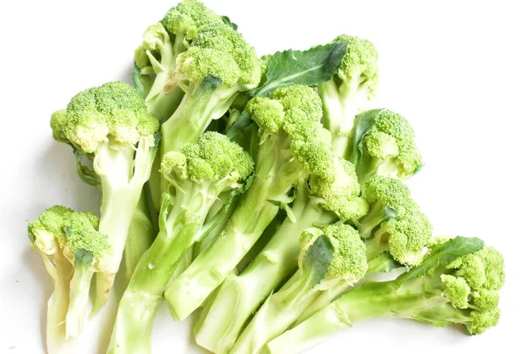 Brokkoli Isoliert Auf Weißem Hintergrund Grüner Blumenkohl Isoliert Vegan Gemüse — Stockfoto