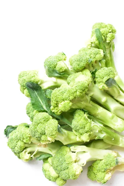 Brokkoli Isoliert Auf Weißem Hintergrund Grüner Blumenkohl Isoliert Vegan Gemüse — Stockfoto
