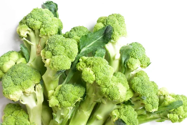 Brokuły Izolowane Białym Tle Zielony Kalafior Izolowane Wegańskie Warzywa Gotowanie — Zdjęcie stockowe