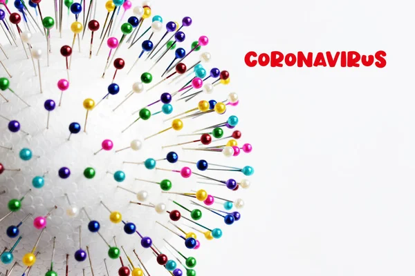 Αφηρημένη Coronavirus Και 2019 Ncov Κείμενο Λευκό Φόντο Ιός Πανδημία — Φωτογραφία Αρχείου