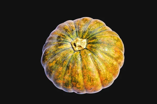 Zucca Isolato Sfondo Nero Zucca Halloween Con Percorso Ritaglio Senza — Foto Stock