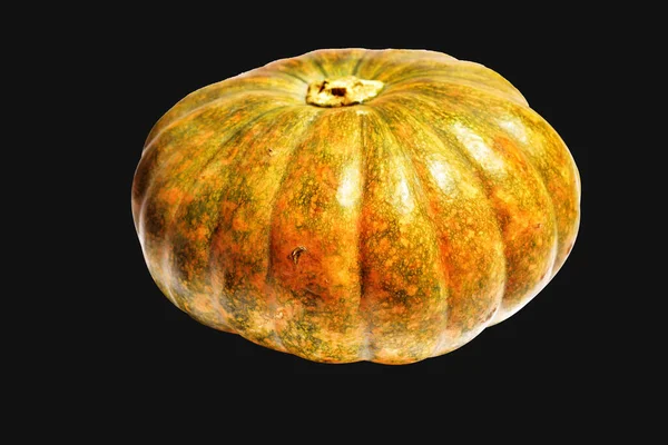 Zucca Isolato Sfondo Nero Zucca Halloween Con Percorso Ritaglio Senza — Foto Stock