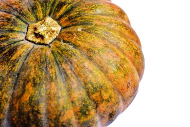 Beyaz arka planda izole edilmiş balkabağı, Cadılar Bayramı balkabağı, sonbahar arka planı, Şükran Günü balkabağı