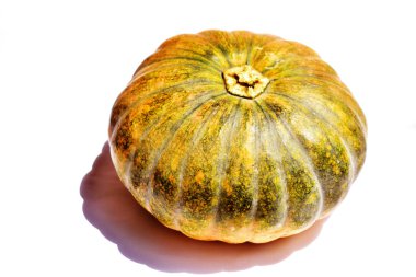 Beyaz arka planda izole edilmiş balkabağı, Cadılar Bayramı balkabağı, sonbahar arka planı, Şükran Günü balkabağı