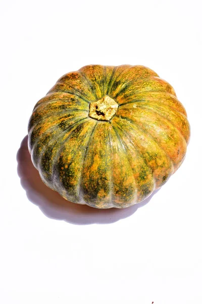 Calabaza Aislada Fondo Blanco Calabaza Halloween Fondo Otoño Calabaza Acción — Foto de Stock