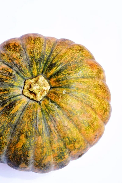 Zucca Isolata Sfondo Bianco Zucca Halloween Sfondo Autunno Zucca Del — Foto Stock