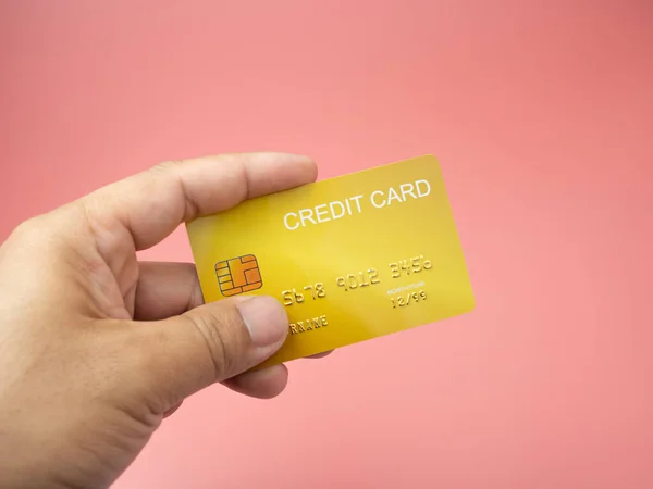 Hand Man Met Credit Card Mockup — Stockfoto