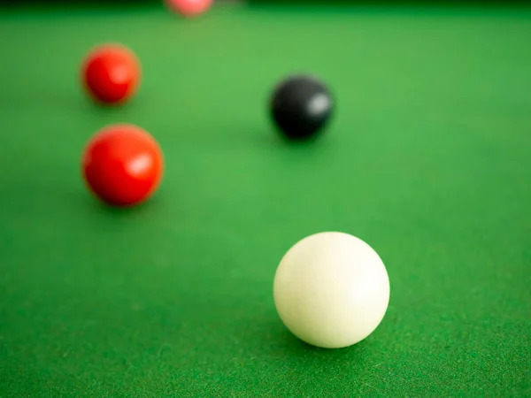 Snookerbal Groene Snookertafel — Stockfoto