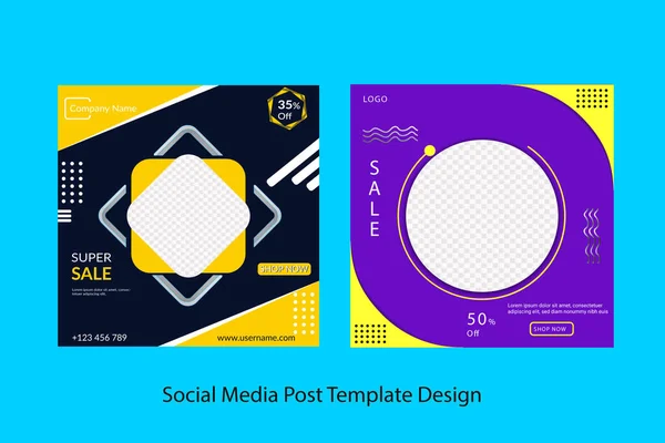Modern Promosyon Sosyal Medya Posta Tasarımı. Çevrimiçi reklam düzeni. Yeni iş web sitesi Banner Şablonu. Kurumsal markalaşma sosyal medya paylaşımı, Düzenlenebilir Poster hikayeleri. Arka planı olan son moda dijital pazarlama iletisi.