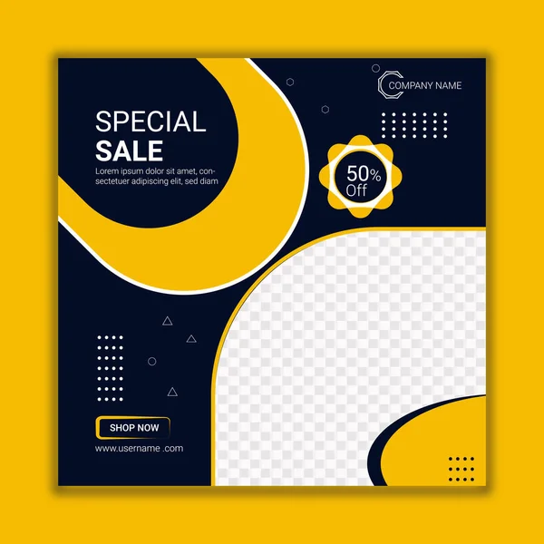 Digital Marketing Online Marketing Banner Template Promotional Presentation Layout Discount — 스톡 벡터