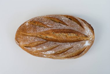 Fırınımızın beyaz arka planında ekmek