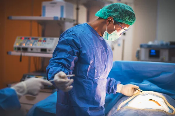 Команда Лікарів Або Хірургів Госпітальній Хірургії Працюють Екстреній Кімнаті Показують — стокове фото