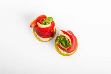 Lezzetli parti atıştırmalıkları, üst manzara