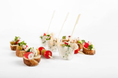  Farklı yemekler ve aperatifler.