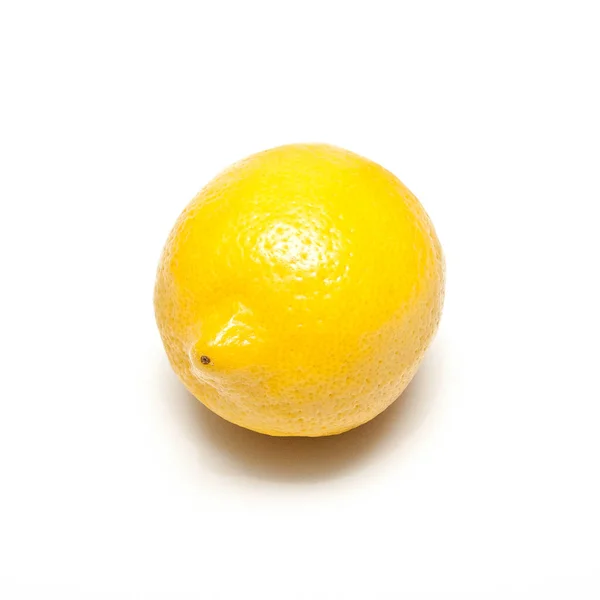 One Ripe Lemon White Background — ストック写真