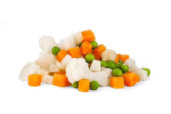 Verduras Frescas Mixtas Aisladas Sobre Blanco — Foto de Stock