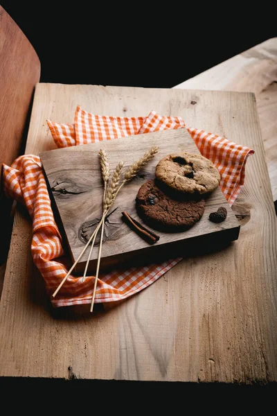 Galletas Caseras Una Mesa Madera — Foto de Stock