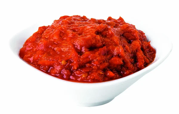 Comida Serbia Casera Ajvar Pimienta Untada —  Fotos de Stock