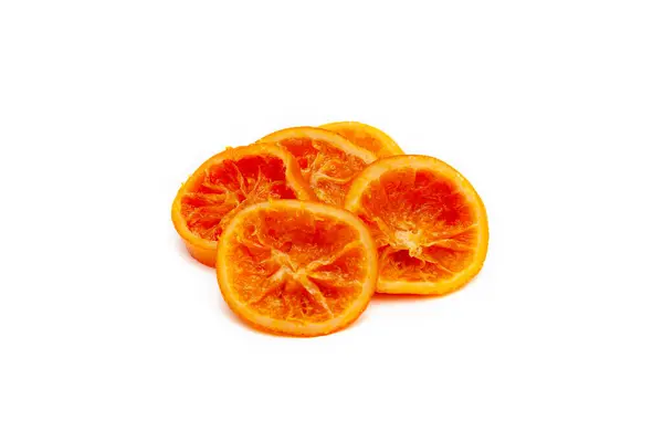 白を基調とした乾燥オレンジスライス — ストック写真