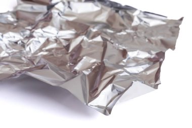 Buruşmuş alüminyum folyonun dokusu