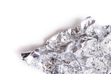 Buruşmuş alüminyum folyonun dokusu