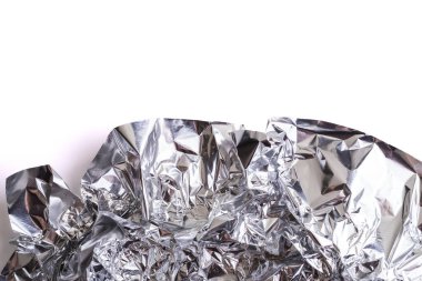 Buruşmuş alüminyum folyonun dokusu