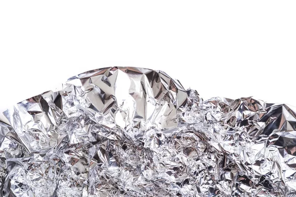 Buruşmuş alüminyum folyonun dokusu