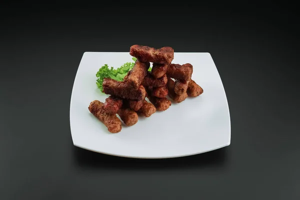 Cevapcici Balkánské Mleté Maso Grilované Jídlo Kebab — Stock fotografie