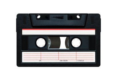 Kaset beyaz bir arkaplanda izole edildi