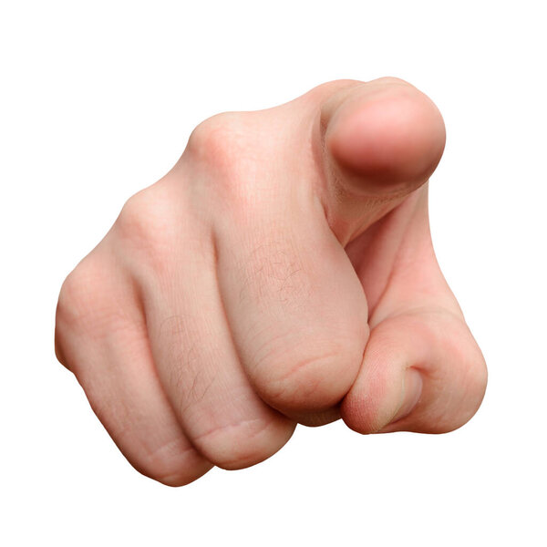 Pointing Finger isolated against a white background