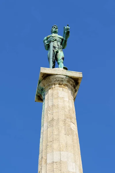 Het Victor Monument Belgrado Servië — Stockfoto