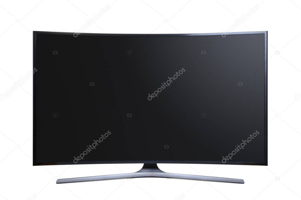 Curved Screen Ultra HD Television, cut out