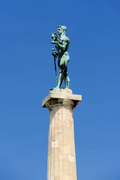 Het Victor Monument Pobednik Belgrado Servië — Stockfoto