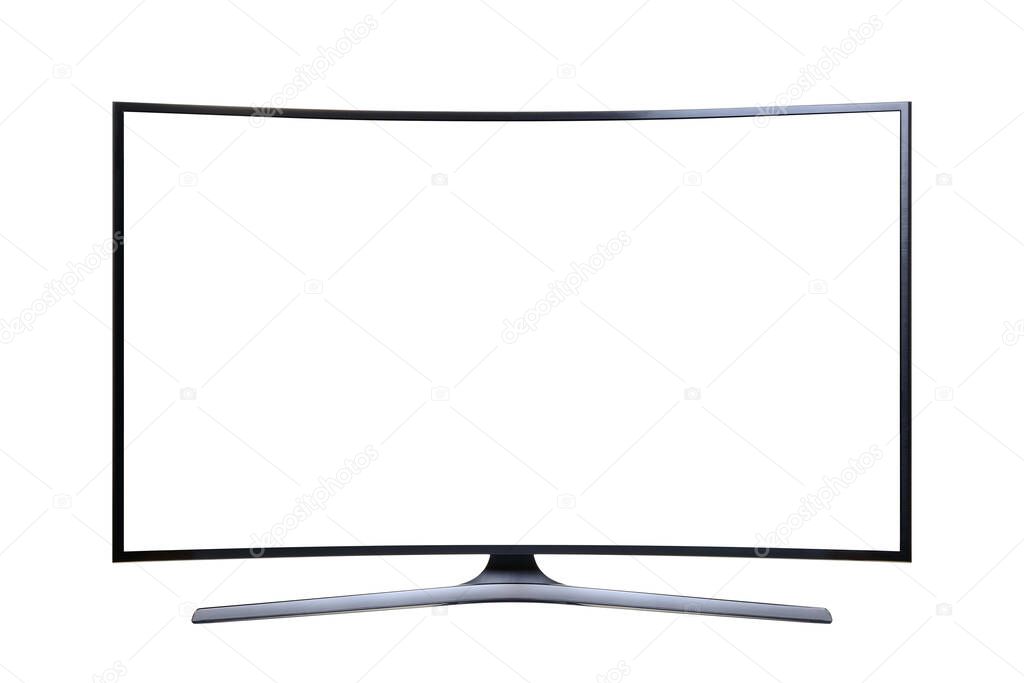 Ultra HD Television with a Blank Screen, Cut Out