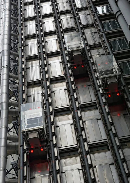 Lloyds Nşaat Asansörleri Londra Ngiltere Stok Fotoğraf