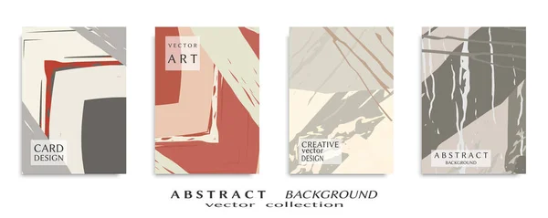 Textura de arte grunge universal abstrato, pinceladas, conjunto de folha a4 — Vetor de Stock
