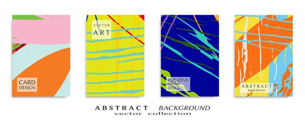 Abstracte universele grunge kunst textuur, penseelstreken, vel a4 set Rechtenvrije Stockillustraties